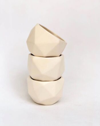 taza roca mediana - blanco/blanco