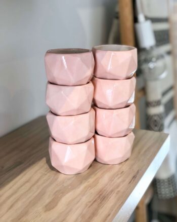 taza roca mini - rosa palo/blanco