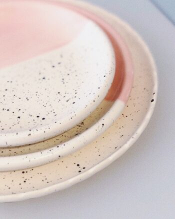 plato plano - kanso/rosa palo