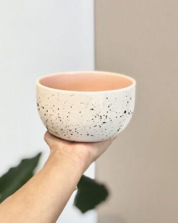 bowl bala hondo interior rosa palo brillante / kanso