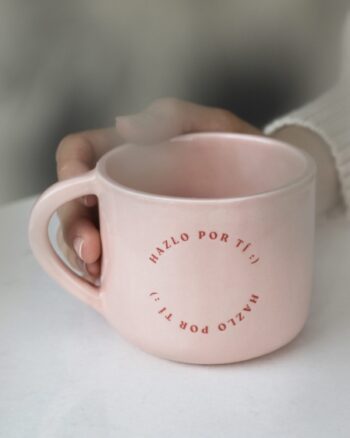 taza bala "hazlo por ti" círculo - rosa