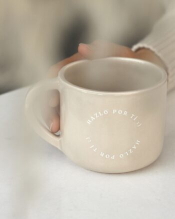 taza bala "hazlo por ti" círculo - nude