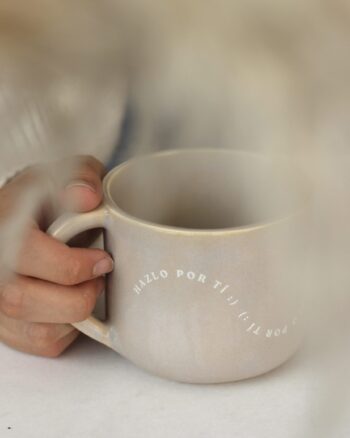 taza bala "hazlo por ti" onda - nude/morado