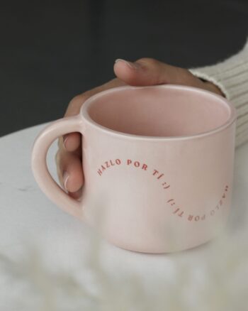 taza bala "hazlo por ti" onda - rosa
