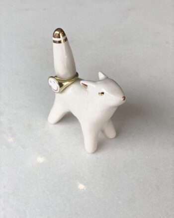 zorrito anillero decorativo